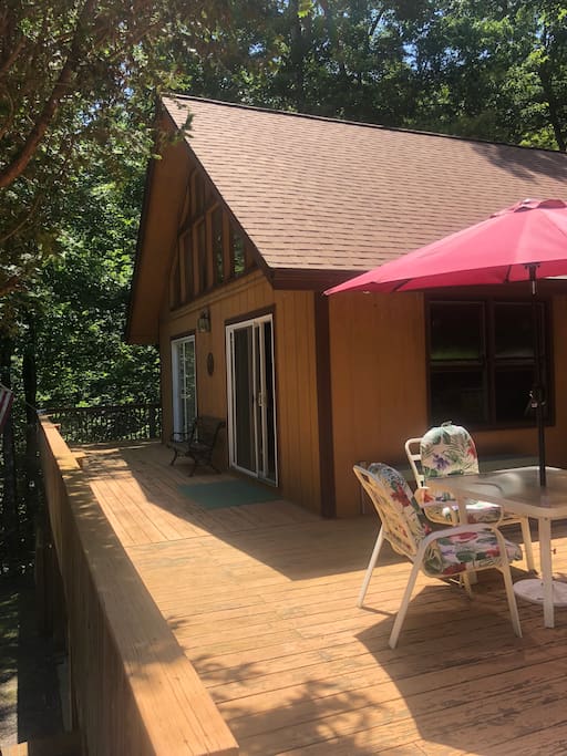 Deck with seating area for BBQ’n
