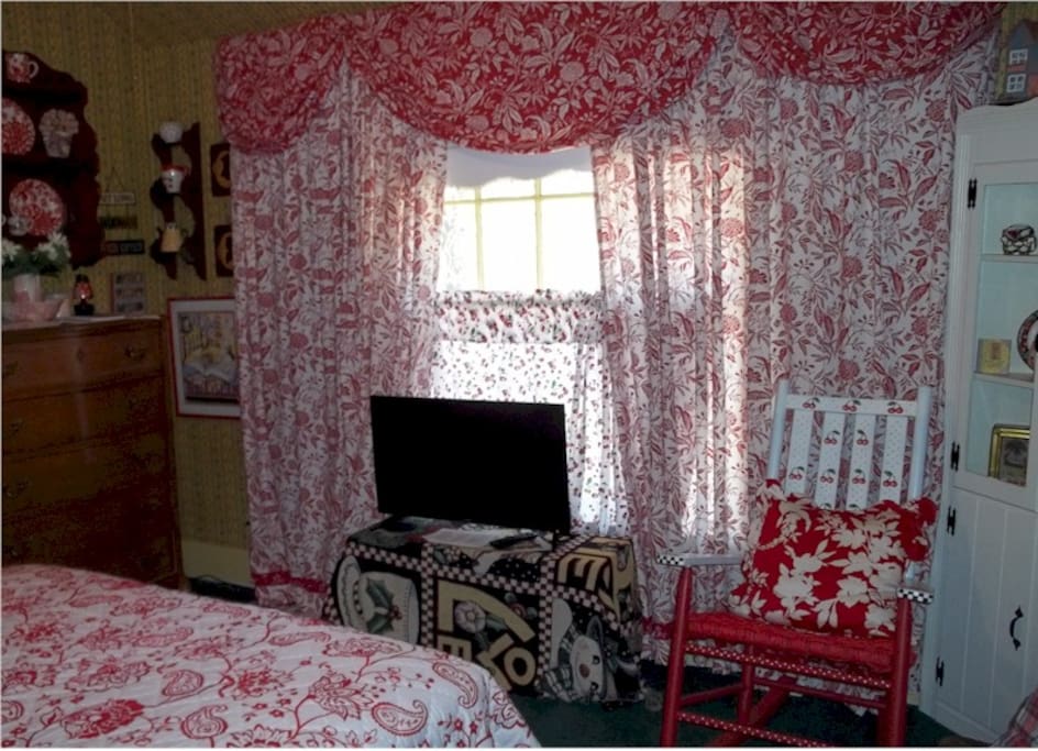 Large window overlooking the large front yard.