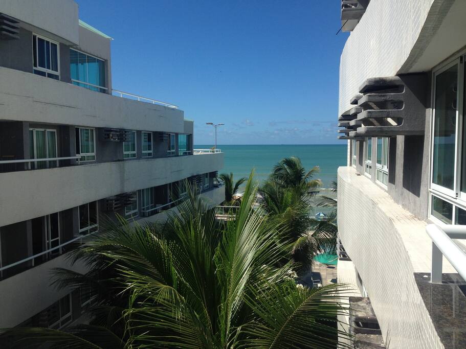 Beautiful view of the beach from the apartment