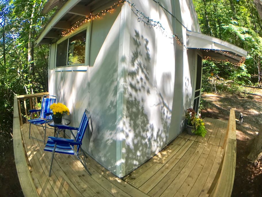 Private deck and entrance.