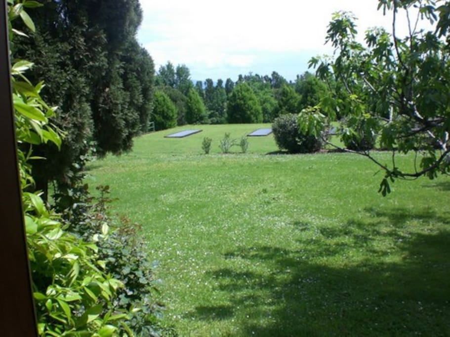 Dal giardino, vista campo da Golf