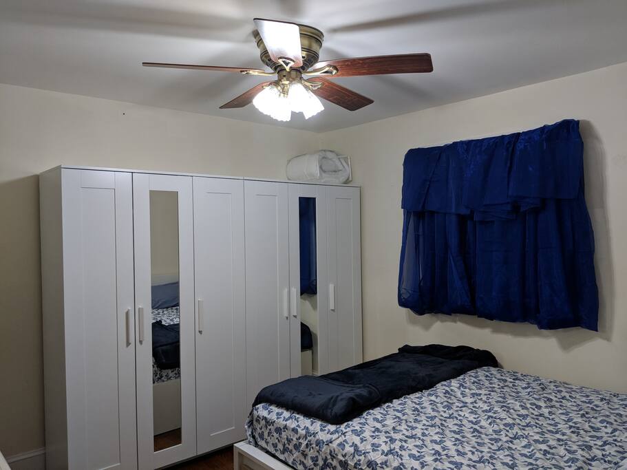 Ikea closet and IKea Queen bed