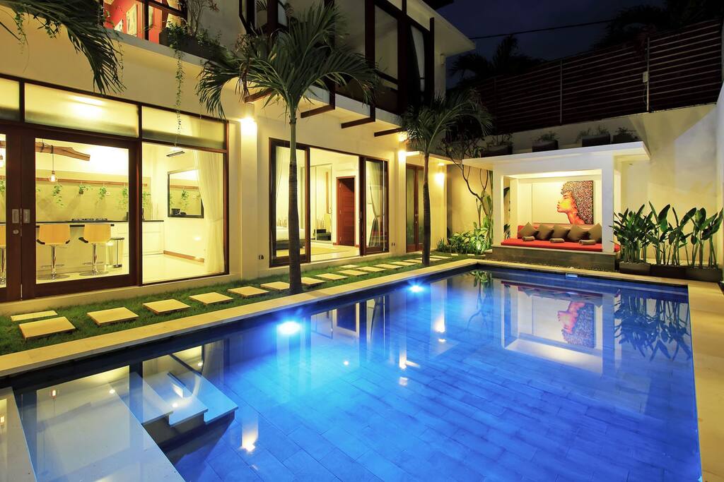 Villa and pool view
