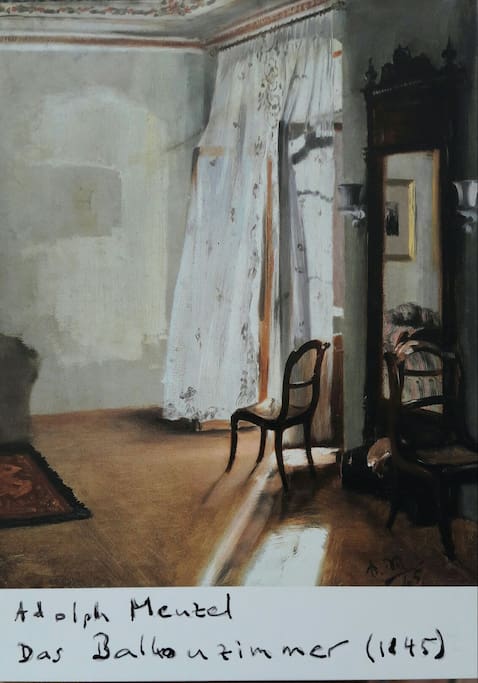 Adolph Menzel:
Das Balkonzimmer (1845)
