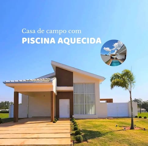 Casa com piscina aquecida no Santa Bárbara Resort