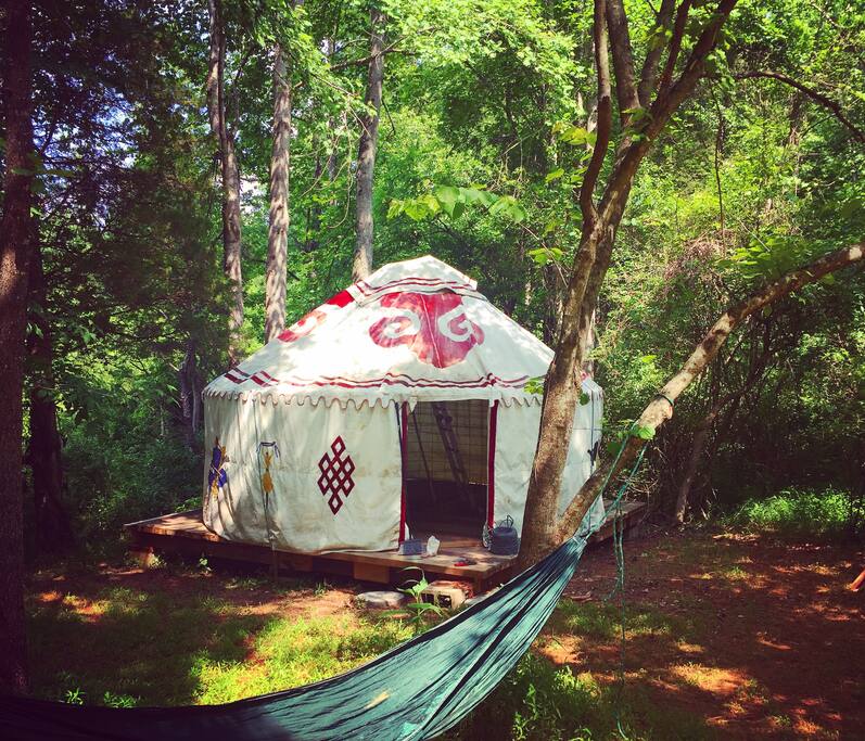 There is a hammock
