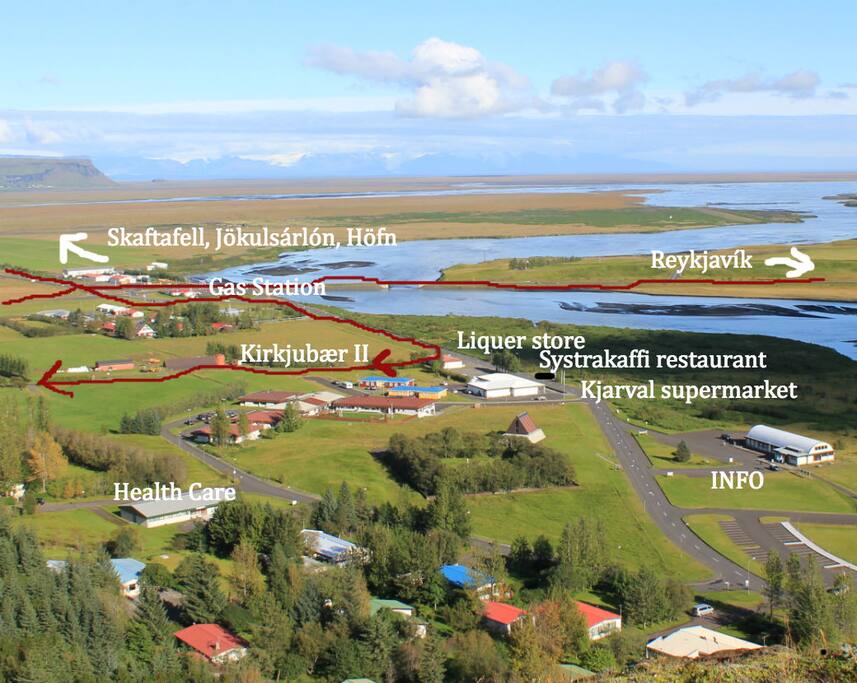 Kirkjubær II is in the village Kirkjubæjarklaustur