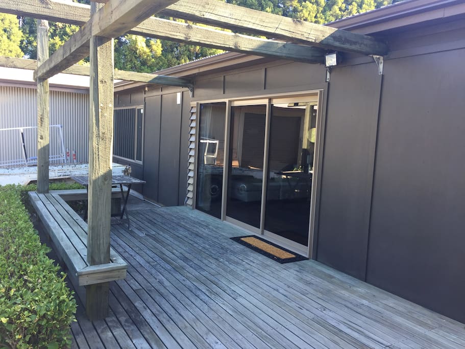 East side deck for the morning sun