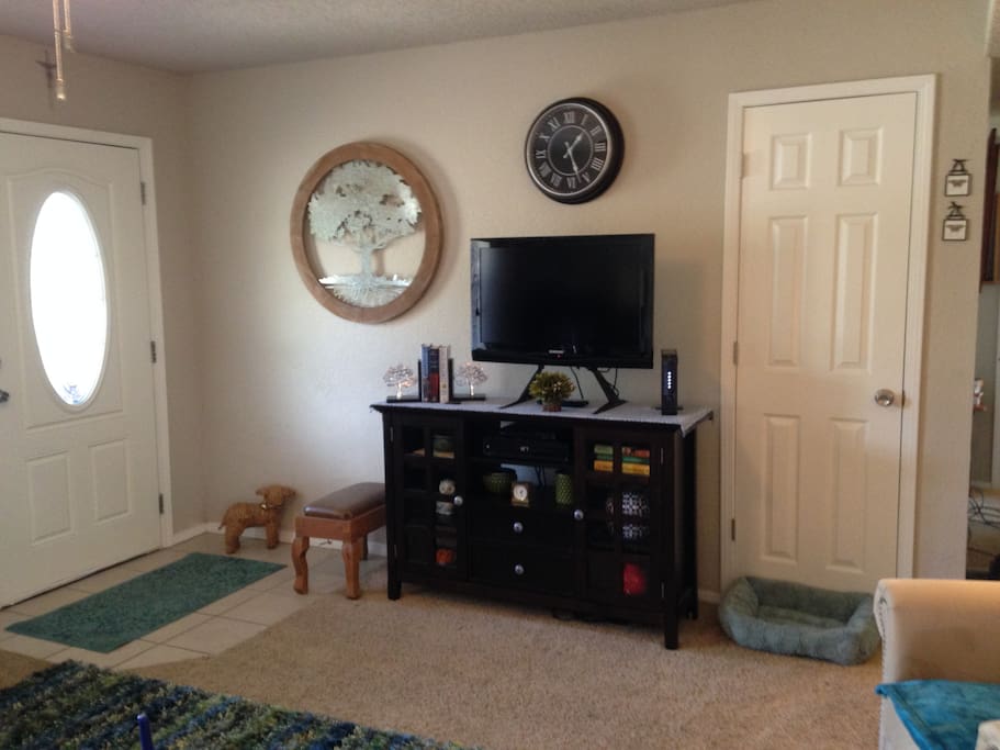 Television is in the shared living room