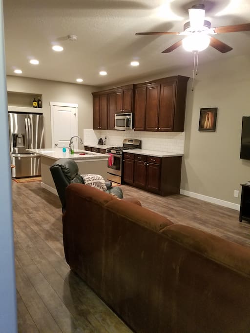 Kitchen and living room