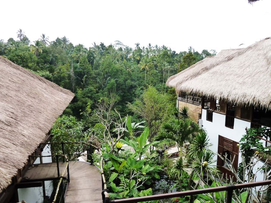 The view of the villa, overlooking the valley