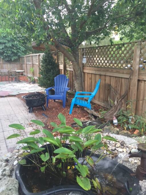 Cozy outside seating