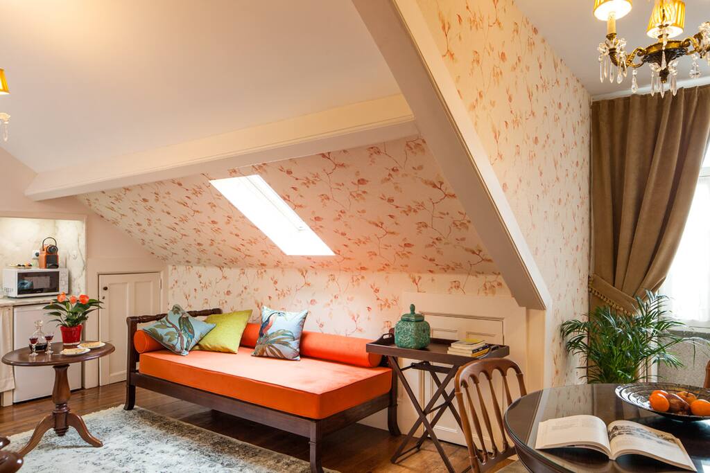 Sala de estar privada da Mansarda