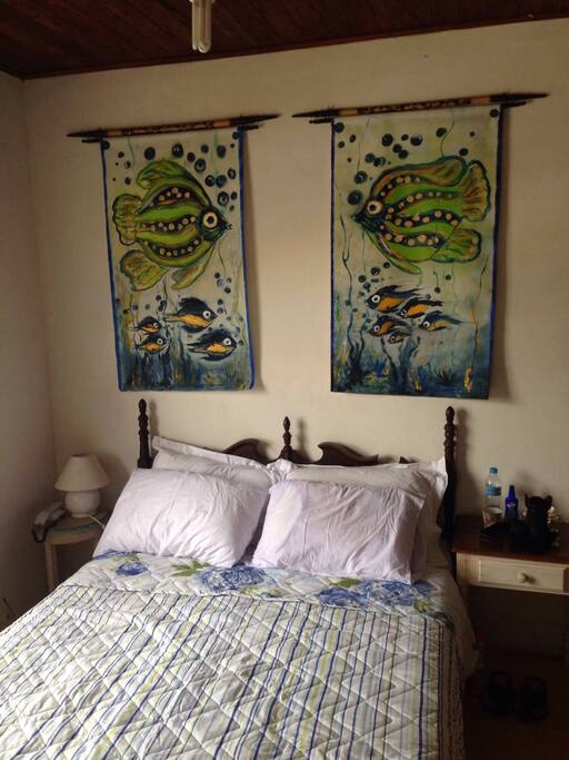 Quarto de casal decorado super aconchegante :)