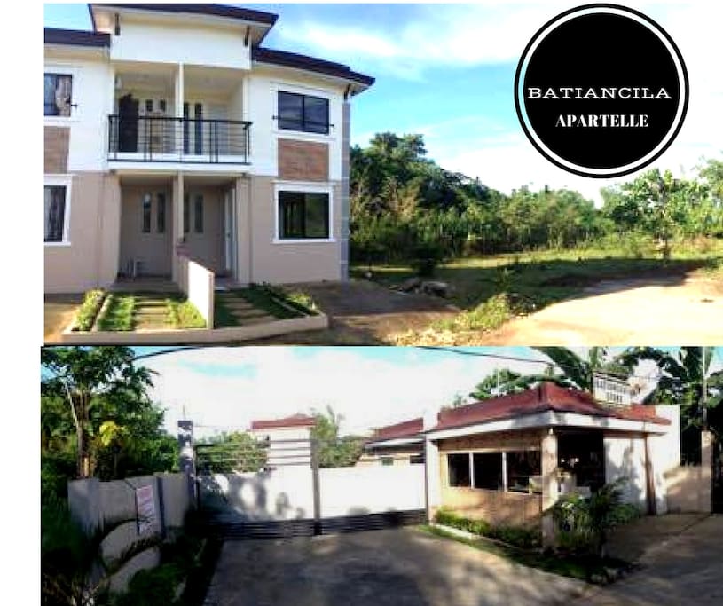 (1) duplex apartment. 2 apartments with different main doors. (2) small store and the main gate along the highway of Bantayan town.