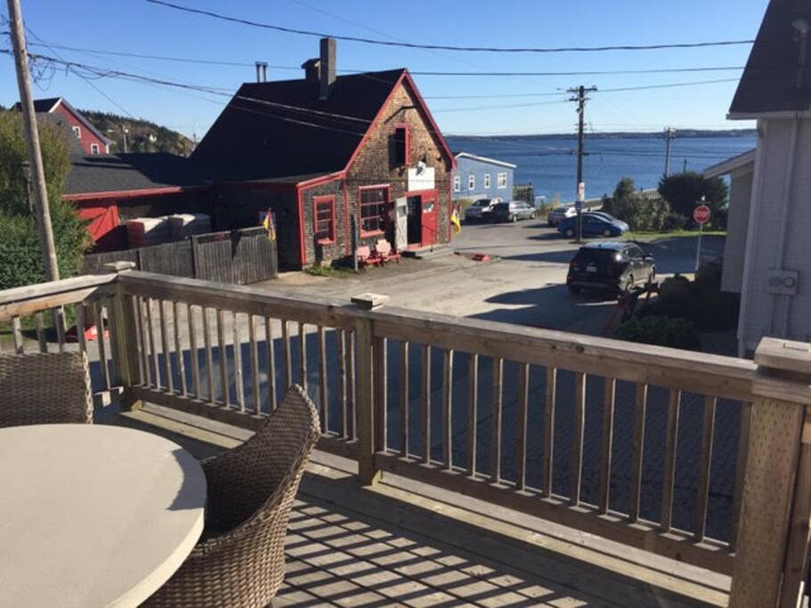Harbour view from sun soaked deck