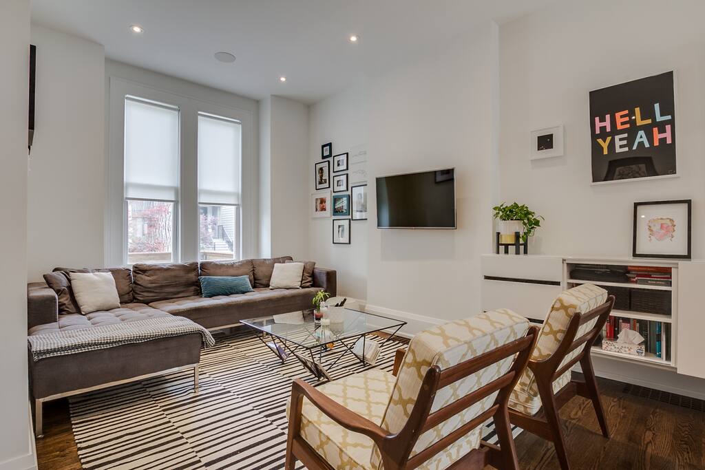 Built-in TV in living room