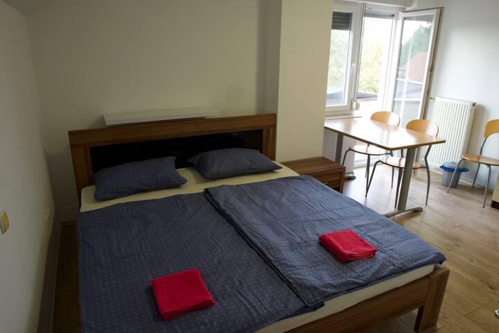 Beautiful double room w/ balcony and pvt. parking