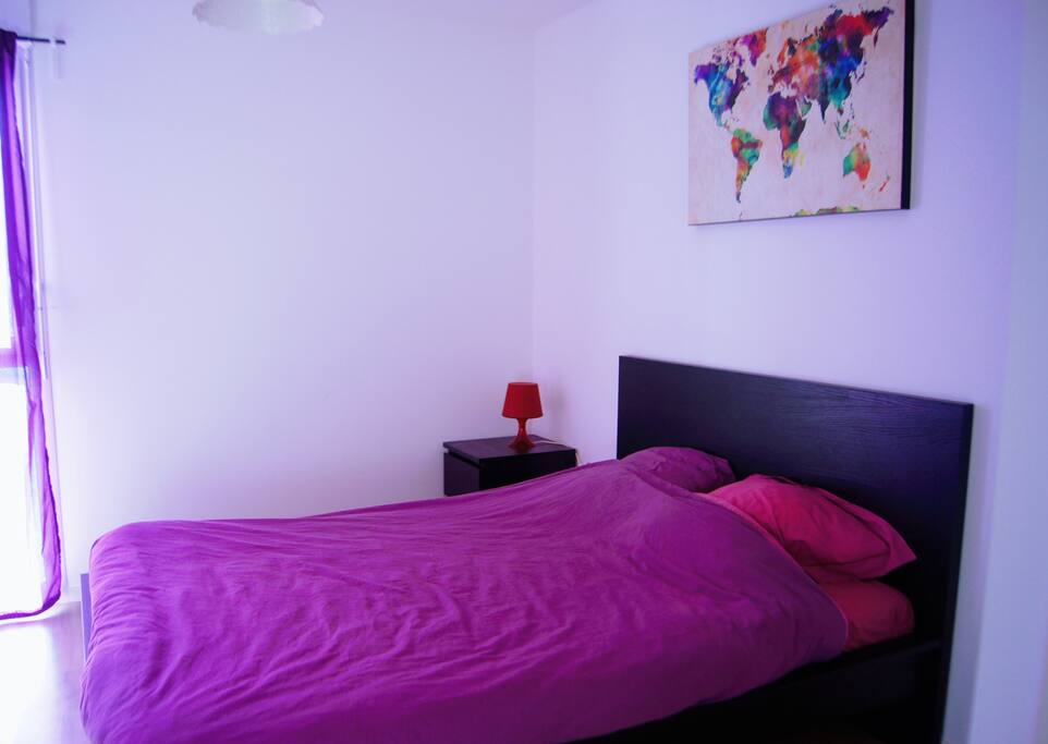 la chambre avec lit double
