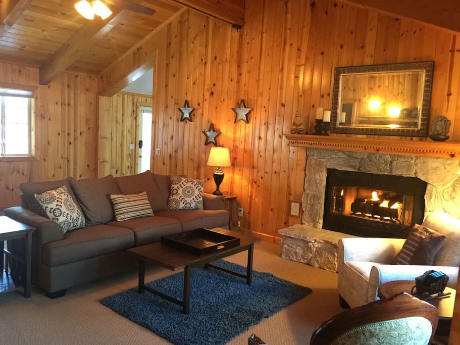Cozy Living Room with Fireplace