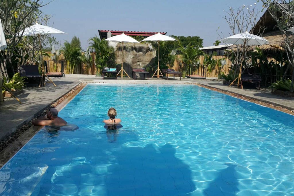 Large salt water pool