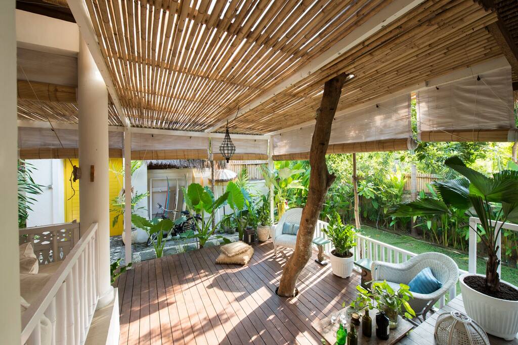 Wooden deck area