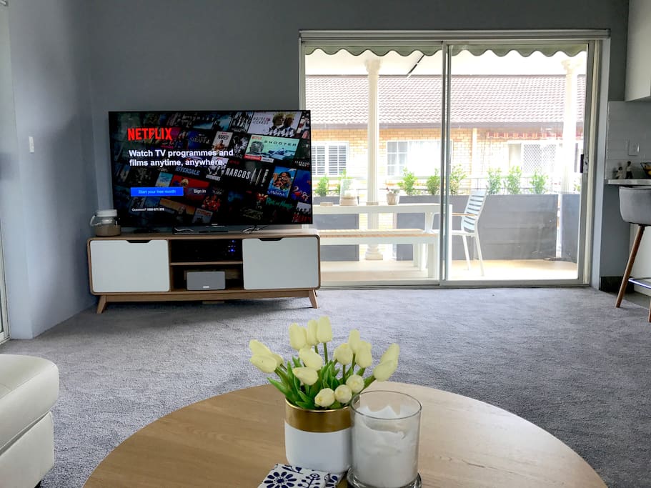 Our home is "smart" and is ready for the tech enthusiast. With a 65" HD TV, Netflix, and super-fast unlimited fibre internet with guaranteed 50Mbps download speeds, you'll have everything you need.