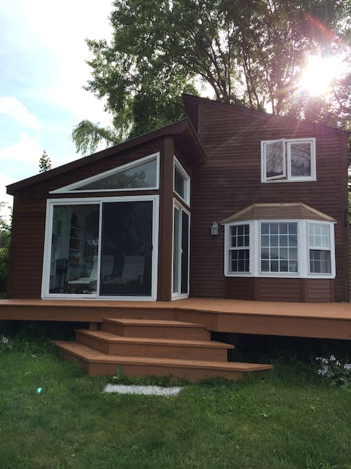 Deck faces Lake Champlain