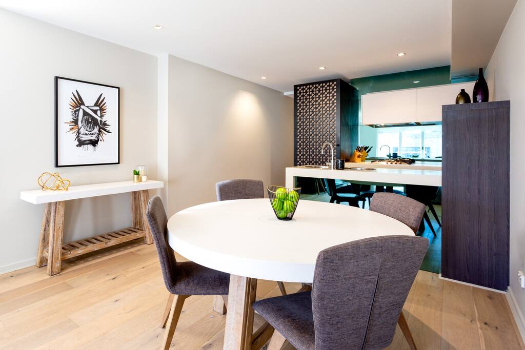Relaxing dining area to enjoy your morning coffee or gourmet meal.