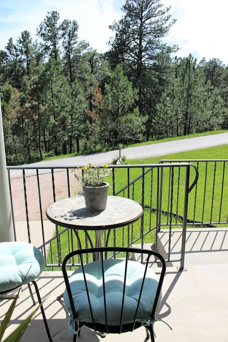 This is the perfect spot to enjoy a cup of coffee or relax and watch the wild deer and turkey.