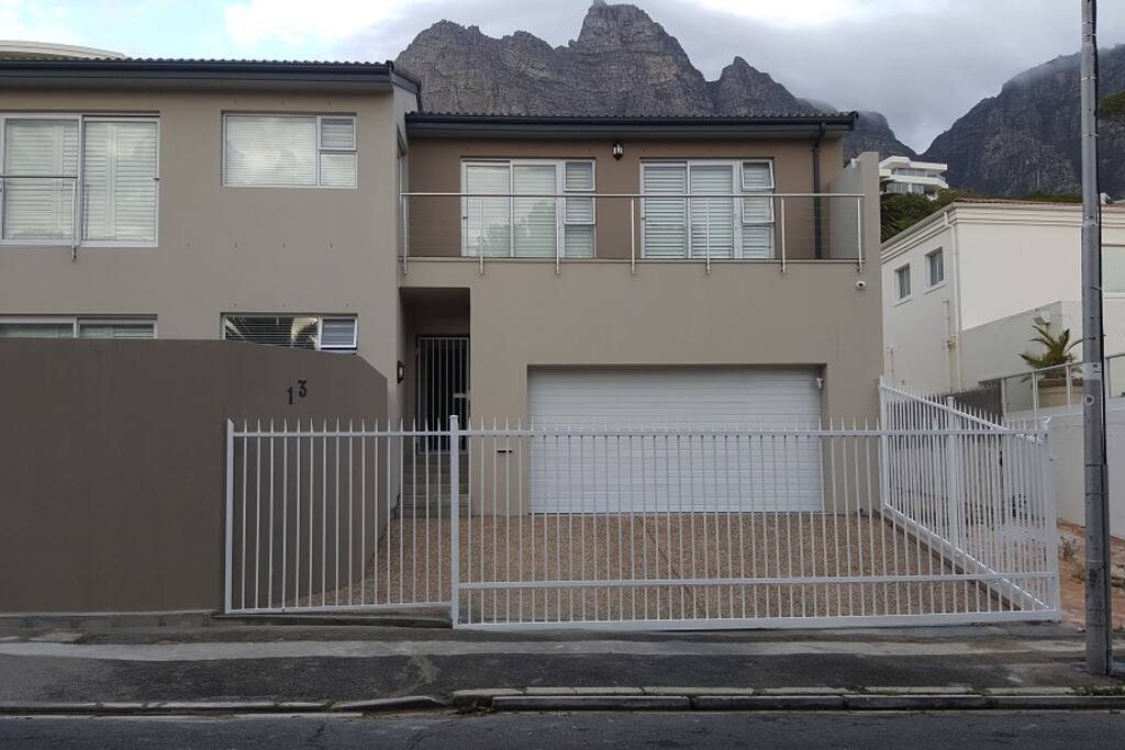 Secure home. The top right sliding door/window is the room.