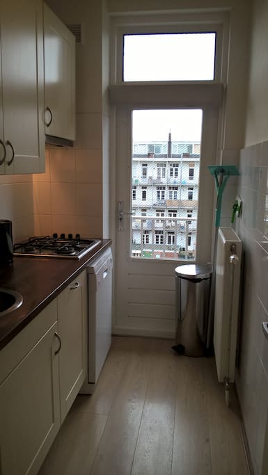 Kitchen with Microwave