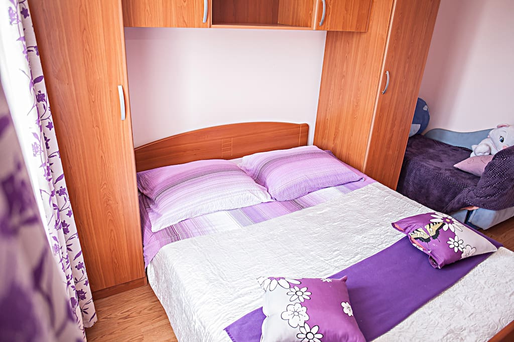 First (1) bedroom; one twin bed
