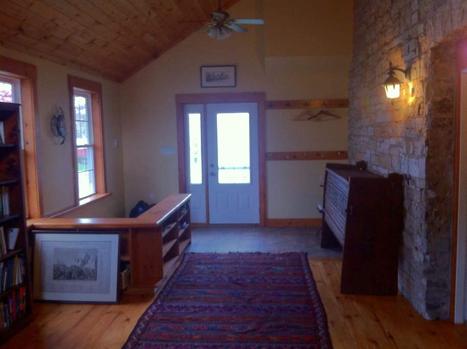 Entry - looking from the books to the door