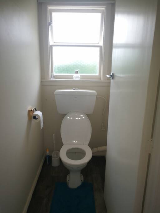 toilet separate from bathroom