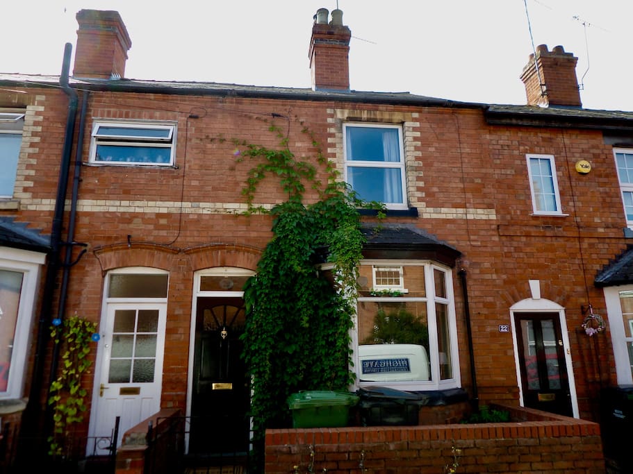 Our house (black front door)