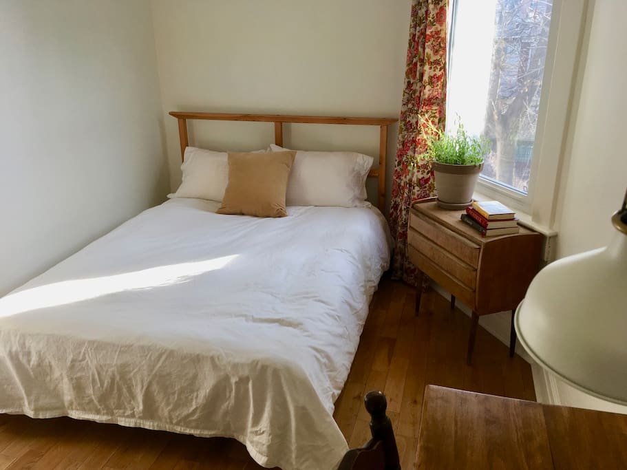 Double Bed. "Sultan" Ikea futon-style mattress. Down Duvet. Cotton Sheets.