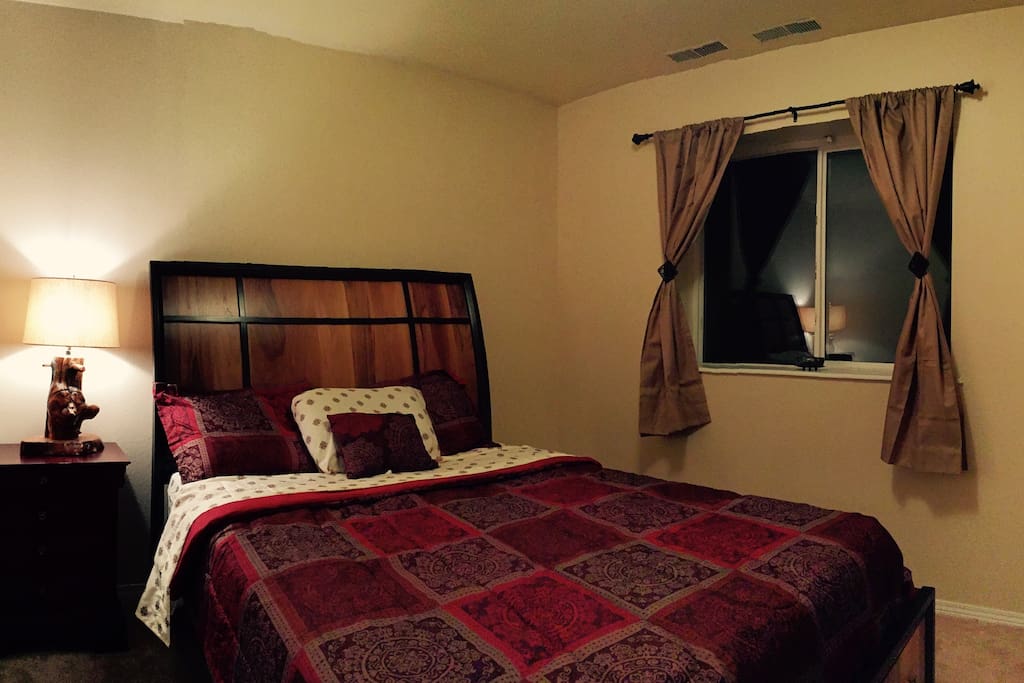 Queen size bed and private room