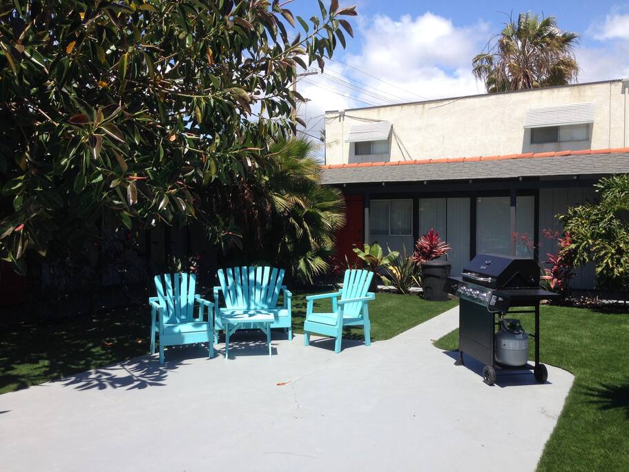 Newly landscaped courtyard