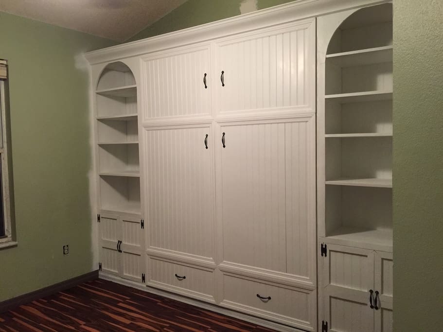 Murphy bed folded up.