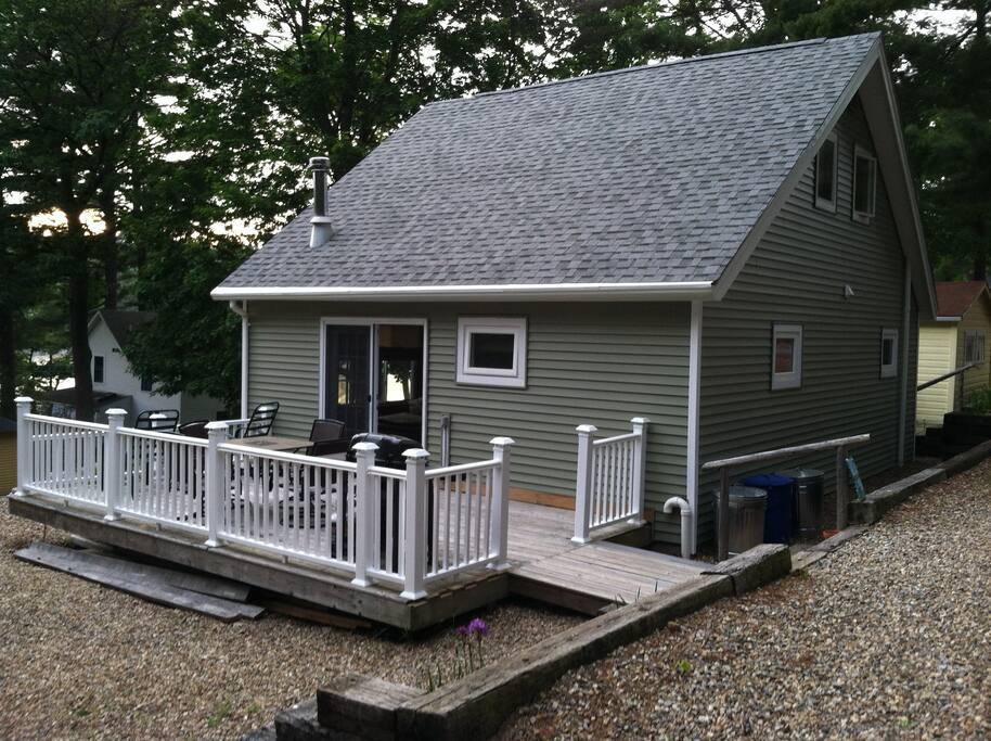 View of deck from firepit