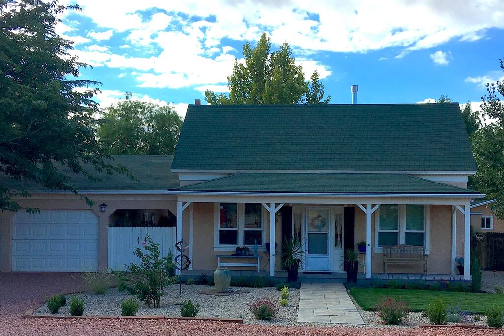 Owner's home; Cottage is behind the garage on the left with a separate entrance.