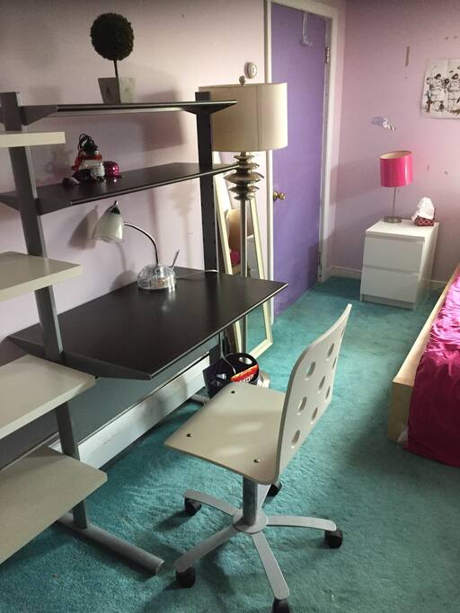 Desk & study area in room