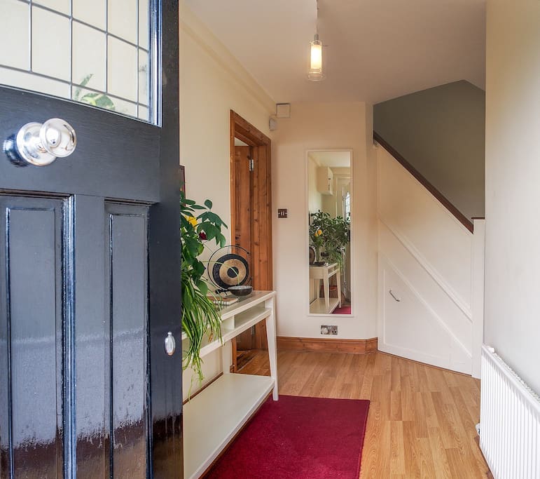 Entrance hall with guest bedroom upstairs