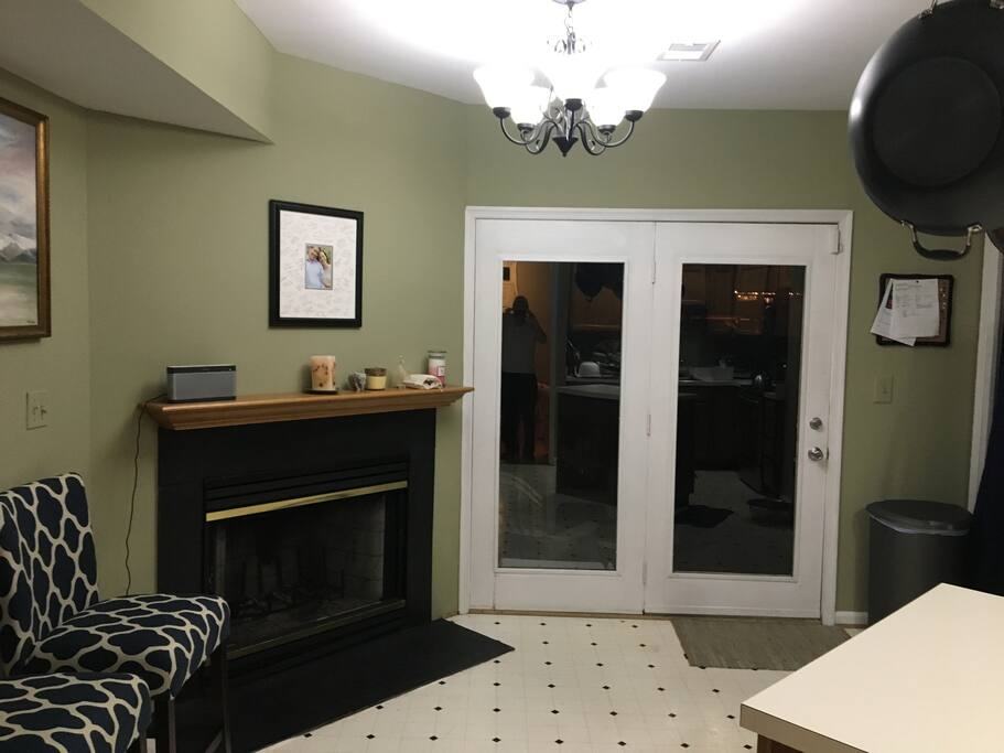 View of Kitchen with Entrance to Backyard