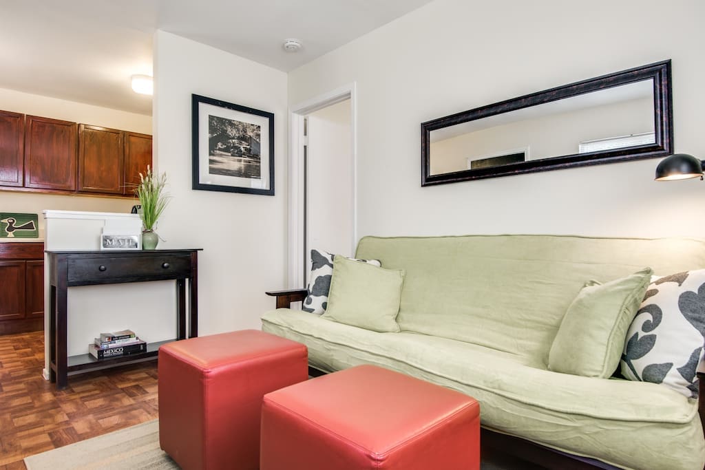 Extra sleeping area, futon sofa