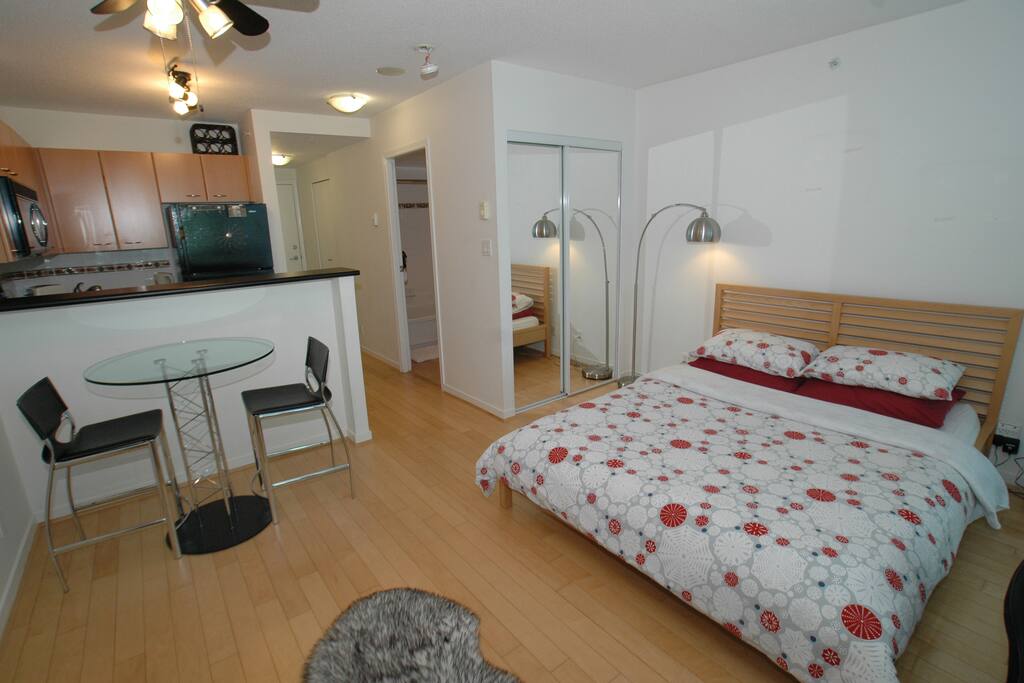 Living Space, washer and dryer in hall closet