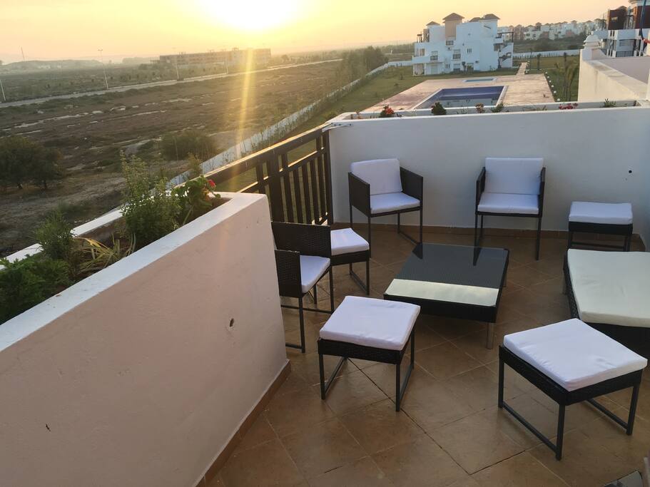 Terrasse côté montagne
