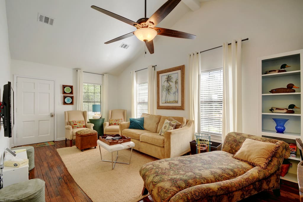 This comfy living room was made for catching up with friends and family!