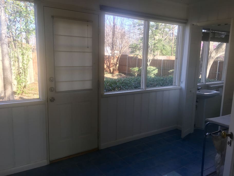 Backyard available for your enjoyment and a laundry room with washer and dryer